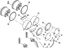 Looking at #21, the little plastic cover that holds the indicator symbols in place.