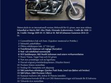 Information sheet for my bike.
