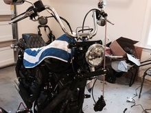 Re-doing the fork springs.  Seat and rear shocks done by this point, probably some other stuff too like cams.