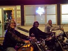 3x Shovelheads outside a cool old bar in Old Saybrook CT called the "Monkeyfarm".  I'm in the back.