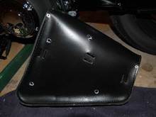 This is where I chose to drill my own attachment holes, using 1/8" leather lacing (doubled up).