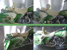 Bagger Creme Green with Studs C&amp;C Seat
http://www.sideroadcycles.com/AmericanMotorcycles/Seats/Motorcycle_Seats.html