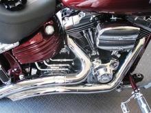 Vance &amp; Hines Big Radius 2-into-2 pipes with Thunder Monster Baffles and Willie G Skull Timing cover