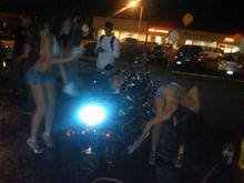 Another bike wash and the sanitation engineers who washed it at Hooters during Wednesday night bike night in Jacksonville.