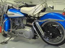 67 FLH after refurb-restoration, started the engine 11/02 and replaced the rear terminal block with an insulated piece, rejetter the carb with a larger(72) main jet from a 70 and it runs great