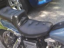 Closeup of new Mustang Wide Regal Duke seat