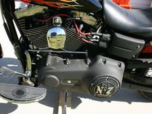 Custom floorboard mounts and modified forward controls