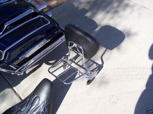 Detachable back rest and luggage rack