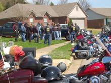 A group of Christian Bikers rode to Olive Branch, MS to visit Gary Martin and his wife Niki. Gary had been diagnosed with cancer. We rode up to show him Christ's love.