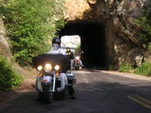 Needles Hwy, Mt Rushmore is seen through tunnel, Sturgis '08