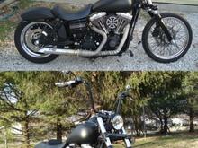 Black Apehangers Flanders at SideRoadCycles.com