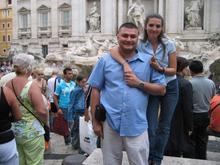 The Hubby &amp; Me at the Trevi Fountain in Rome