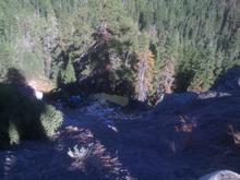 This truck had a bad day on Hwy 4.  What the h#$% was he doing up there in the 1st place?  That is about an 80' drop off "cadillac curve" on Hwy 4 in Cali.