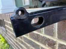 Spacer wore into swingarm.  Will repair/reinforce.