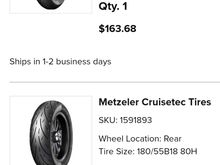Here are the new tires I ordered. At the 1k service, they go on.
