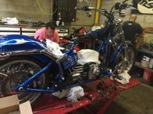 pipe off bike to do work,lol