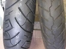 Shinko 170 and stock 150 to compare
