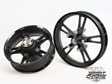 Two tone powder coated wheel set
