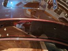 a little scuff from backrest...hidden when installed