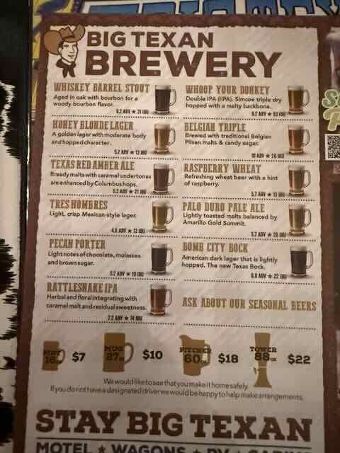 Big Texan beers