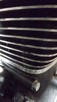 Before cleaning polishing front cylinder fins