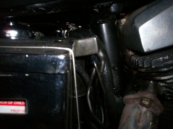 The little box on the positive terminal.