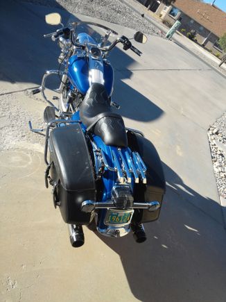 Relocated license plate and added stealth rack