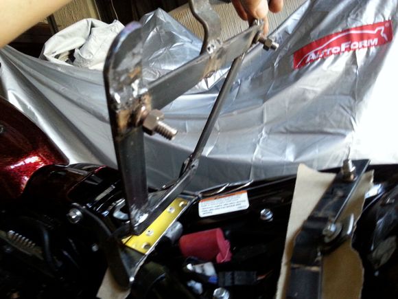 The swing-arm seat frame lifted up...