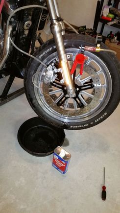 purged the RH caliper with denatured alcohol