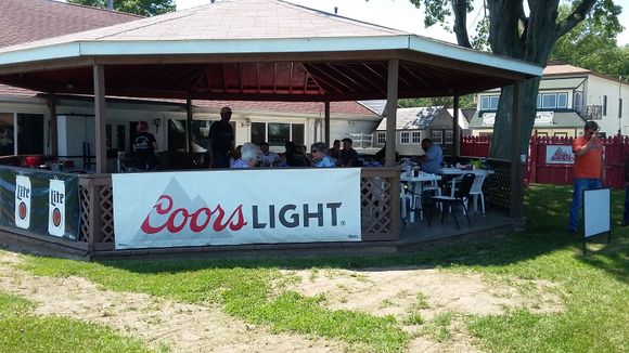 Another popular bar on the Island. This one is called the San Souci Bar. Located right on the middle channel of the St. Clair river which is actually the shipping channel for the Great Lakes freighters.