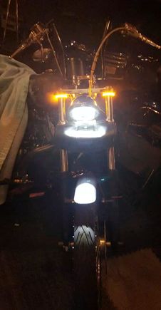 Here is front turn signal rings and new LED headlamp.