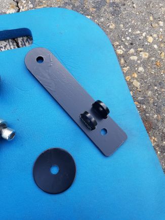 Simple and strong. Everything is made from 3/16 plate and bar, and the only thing I bought were the two SS bolt and lock nut sets. Had an old Heim from my bike laying around. Total cost including consumables was about $20, few hours work. Mounted it up in about 1/2 hour. Now I just have to relocate the catch bottle for my engine and trans and put the exhaust system back on.