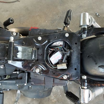 TT mounted under the seat