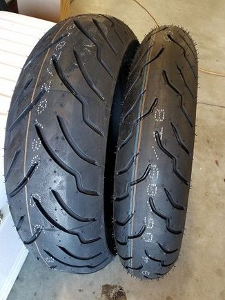 Dunlop American Elite's , front and rear.
