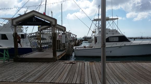 The pier for deep sea fishing and snorkeling tours here.