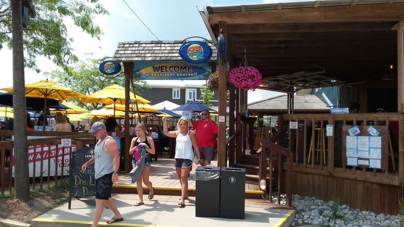 Entrance to the restaurant. To the left of here and out in front is a beautiful beach right on Lake Erie.