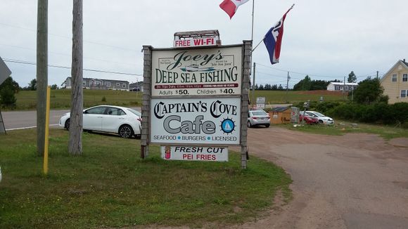 Day 9 - We stopped at Captains Cove restaurant for lunch. Excellent fish and chip dinner here!