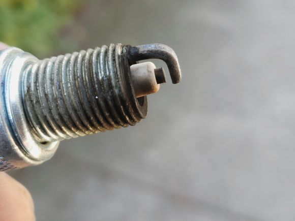 This is the plug with 46 and 3 turns out.  Today I ran the 46 with 4 1/4 turns out and I got no cough.  