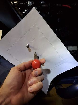 I used a center punch starter to mark my hole, so drill bit wouldn't walk. 