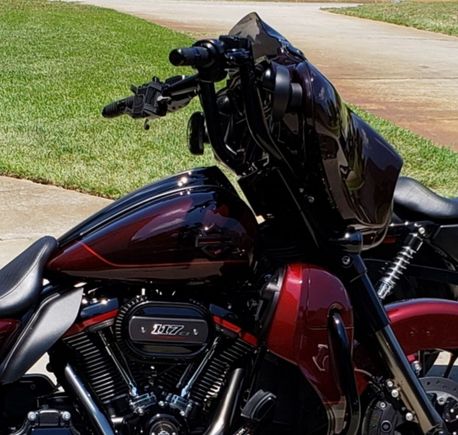 Here is a pic of 12 inch Factory 47's on my bike.  OP....good luck with the sale, anyone looking at Factory 47 bars they are top notch! 
