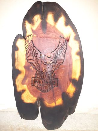 I cheated to make this one. 

Printed the image then used transfer paper.

Extra crispy red juniper