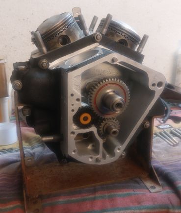 Installed oil pump & made sure everything  spins freely  . . .& no i will not be replacing the plastic breather !
