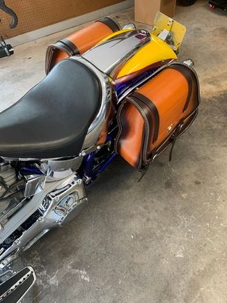 Stock seat setup with chrome tailpiece. 