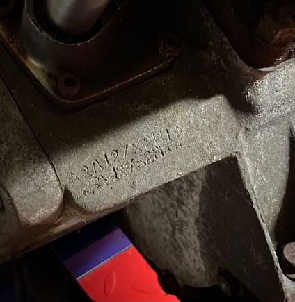 Here is a close up of the engine case . Notice the crossed out vin number. And if you look closely, it is literally the same number. If you can’t tell, I did view it with a magnifying glass and the two numbers are the same. What is the deal with that?