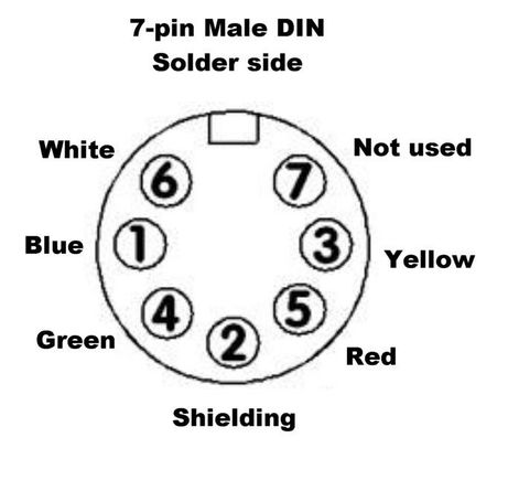 7 pin DIN Connector for HD headset