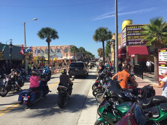 Thanks for the update.  I was busy with other things this weekend and skipped the whole event.  What is that in your picture, a car on Main St during Biketoberfest?  Oh, I forgot.  This is Daytona, the only place on earth that has a Bike Event and doesn't change its main drag to "Motorcycles Only".