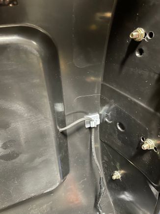 Instead of the wire going on the outside. 