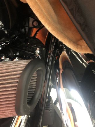 frame bar is black. Crash bar is chrome.