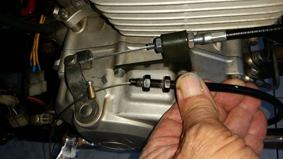 existing clutch cable and new one for foot clutch