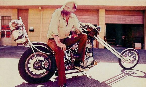 Dick Allen and his long bike, Loco-Motion